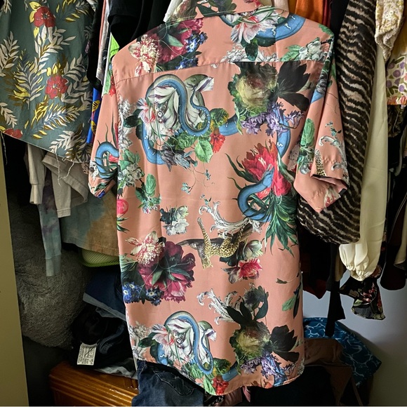 COPY - Criminal Damage Shirt In Pink Floral Print // small - Picture 3 of 4